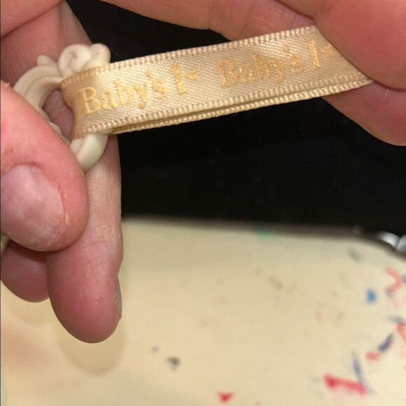 Elegant Cream Teddy Bear Ornament - Picture 3 of 4